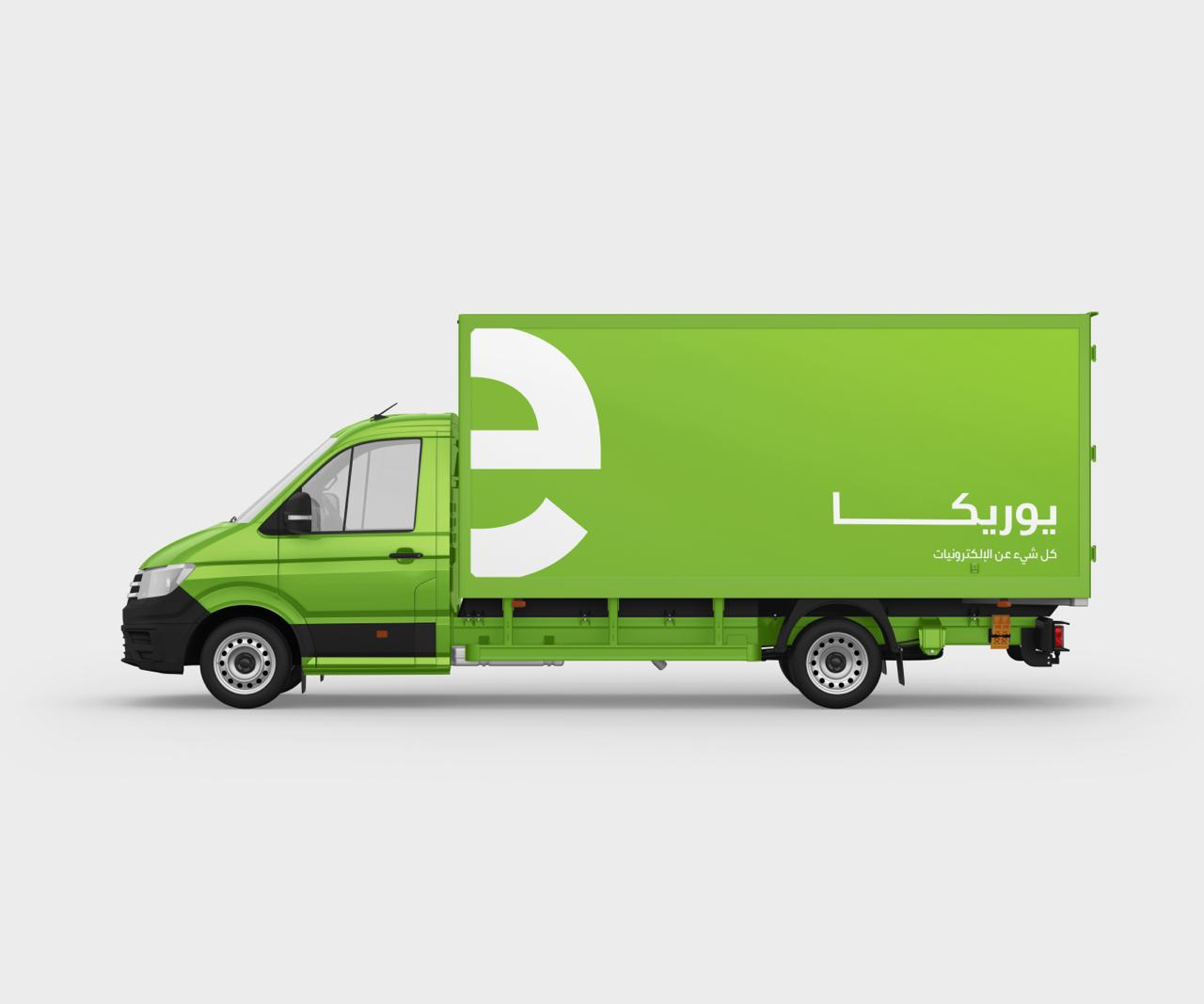 Eureka delivery truck livery with the cropped e